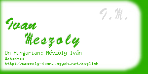 ivan meszoly business card